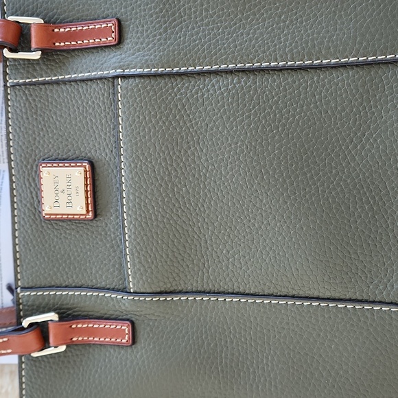 NWOT Dooney & Bourke Moss Green Pebbled Leather Lexington Shopper Tote 💚🎁 - Picture 3 of 17